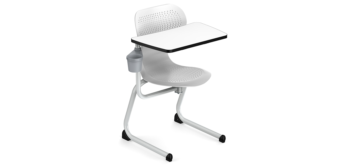 YCX-330 弧型靠背椅連手寫板