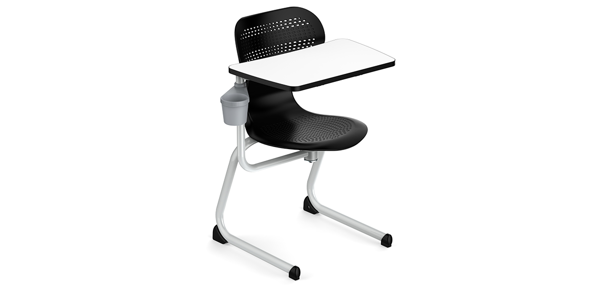 YCX-330 弧型靠背椅連手寫板